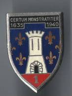 Insigne Pucelle/ 1er Régiment De Cuirassiers/ Certum Monstratiter/1940        D217 - Heer