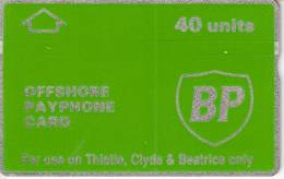 TARJETA DE REINO UNIDO DE BP 40 UNITS THISTLE, CLYDE & BEATRICE ONLY - [ 2] Plataformas Petroleras