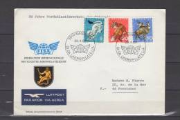 Commemoration - 20 Jahre Nordatlantikerkehr Der Swissair - Erst- U. Sonderflugbriefe