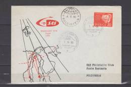Midnight Sun Flight - Forsta Flygning - Kiruna-Bardufoss - Kirkenes - 2-6-1963 - Storia Postale