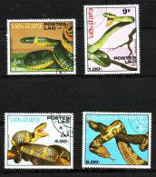 Laos YV 723; 5; 7/8 O 1986 Serpents - Snakes