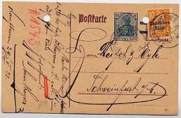 DR P133 II/02 Postkarte Kaufbeuren - Schweinfurt 1921  Kat. 14,00 € - Tarjetas