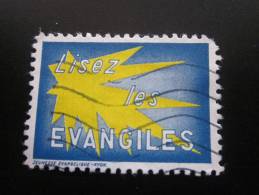 Vignette De Religion Biblique "lisez Les Évangiles" (oblitéré Oblitération Postale) .  Erinnophilie Label - Autres & Non Classés