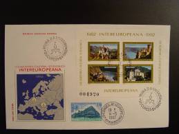SPECIAL LIMITED EDITION FDC INTEREUROPEANA 1982 PARLEMENT EUROPEEN CONSEIL DE L´ EUROPE EDITION LIMITE 40 EX. - Lettres & Documents