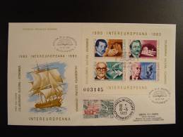 SPECIAL LIMITED EDITION FDC INTEREUROPEANA 1983 PARLEMENT EUROPEEN CONSEIL DE L´ EUROPE EDITION LIMITE 40 EX. - Lettres & Documents