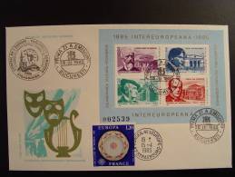 SPECIAL LIMITED EDITION FDC INTEREUROPEANA 1985 PARLEMENT EUROPEEN CONSEIL DE L´ EUROPE EDITION LIMITE 40 EX. MUSIQUE - Covers & Documents