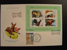 SPECIAL LIMITED EDITION FDC INTEREUROPEANA 1986 PARLEMENT EUROPEEN CONSEIL DE L´ EUROPE EDITION LIMITE 50 EX. ANIMAUX - Briefe U. Dokumente