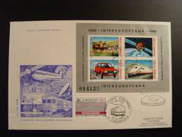 SPECIAL LIMITED EDITION FDC INTEREUROPEANA 1988 PARLEMENT EUROPEEN CONSEIL DE L´ EUROPE EDITION LIMITE 30 EX TRANSPORT . - Brieven En Documenten