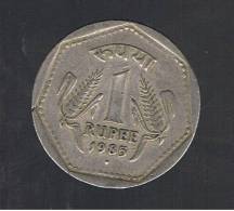 INDIA  -  1 Rupia 1985   (ceca Punto)  KM679 - Inde