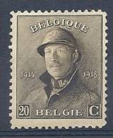 130202419  BELGICA  YVERT  Nº  170  *  MH - 1919-1920 Albert Met Helm