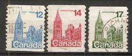 Canada  1977 -86  Difinitives: Parliament  (o) Coil Stamps - Rollo De Sellos