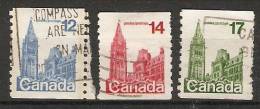 Canada  1977 -86  Difinitives: Parliament  (o) Coil Stamps - Rollo De Sellos