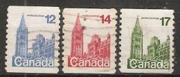 Canada  1977 -86  Difinitives: Parliament  (o) Coil Stamps - Rollo De Sellos