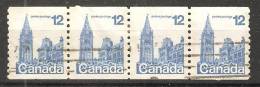 Canada  1977 -86  Difinitives: Parliament  (o) Coil Stamps - Francobolli In Bobina