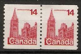 Canada  1977 -86  Difinitives: Parliament  (o) Coil Stamps - Rollen