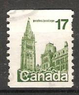 Canada  1977 -86  Difinitives: Parliament  (o) Coil Stamps - Francobolli In Bobina