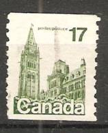 Canada  1977 -86  Difinitives: Parliament  (o) Coil Stamps - Roulettes