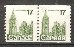 Canada  1977 -86  Difinitives: Parliament  (o) Coil Stamps - Francobolli In Bobina