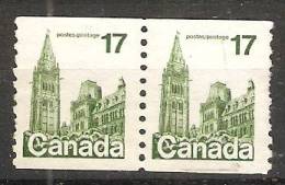 Canada  1977 -86  Difinitives: Parliament  (o) Coil Stamps - Rollo De Sellos