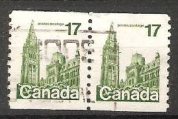 Canada  1977 -86  Difinitives: Parliament  (o) Coil Stamps - Francobolli In Bobina