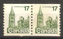 Canada  1977 -86  Difinitives: Parliament  (o) Coil Stamps - Rollo De Sellos