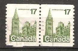 Canada  1977 -86  Difinitives: Parliament  (o) Coil Stamps - Francobolli In Bobina