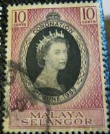 Malaysia 1953 Selangor Coronation Queen Elizabeth II 10c - Used - Selangor