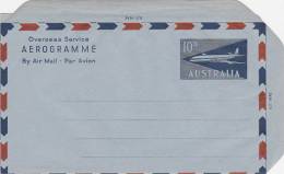 Australia 1960 A 14 Overseas Service 10d Jet  Aerogramme - Aerogramas