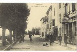 Carte Postale Ancienne Chatel - Une Partie De La Rue Du Quai - Chatel Sur Moselle