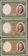 25 Pesetas EDIFIL N° C9  VICENTE LOPEZ  3 Exemplaires - 25 Pesetas