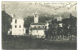 CARTOLINA - RUEGLIO - ENTRATA DEL PAESE   - PANORAMA - VIAGGIATA NEL 1904 - TORINO - Viste Panoramiche, Panorama