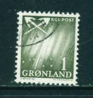 GREENLAND - 1963 Northern Lights 1o Used (stock Scan) - Usados