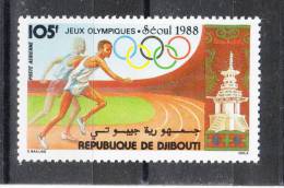 Gibuti Djibouti -   1988.  Ol. Seul 88. Corridore. Sprinter. Runner.   MNH, Fresh - Summer 1988: Seoul
