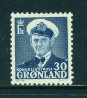 GREENLAND - 1950 Frederick IX 30o Mounted Mint - Ungebraucht