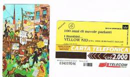 TELECOM ITALIA - OMAGGIO PRIVATE - CAT. C.&C. 3394 - COMICS: YELLOW KID        2.000 - NUOVA - Privées - Hommages