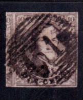 N°6, 10 Cent Brun Grandes Marges Avec Voisin P51 GRAMMONT - 1851-1857 Medallions (6/8)