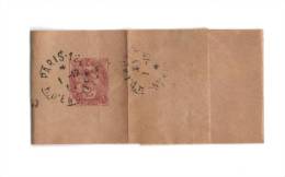 Bande Journal Intacte, Oblitérée Date 731(Sens De Lecture Inversé), Type 2 Centimes Blanc 108. Brun Rouge, - Striscie Per Giornali