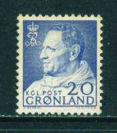 GREENLAND - 1963 Frederick IX 20o Mounted Mint - Ongebruikt