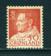 GREENLAND - 1963 Frederick IX 50o Mounted Mint - Unused Stamps