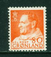 GREENLAND - 1963 Frederick IX 80o Mounted Mint - Unused Stamps