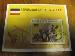 237 Rhinoceros Bloc Gazelle Savanne 1973 Animal Afrique Corne Animal En Voie De Disparition Protection - Rhinozerosse