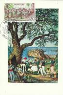 MONACO - Centenaire 1874-1974  - Comité National Traditions Monégasques Timbre Et Tampon Jour D'émission - Maximumkarten (MC)