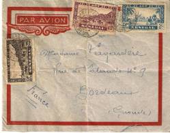 LETTRE . PAR AVION  DU SENEGAL . DAKAR  POUR BORDEAUX ..1937. - Lettres & Documents