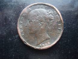 Great Britain 1853 QUEEN VICTORIA  FARTHING  USED  CONDITION As Seen. - B. 1 Farthing