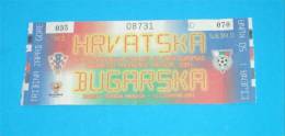 CROATIA : BULGARIA  Uefa Euro 2004. Qualifying Football Match * Ticket Billet Soccer Fussball Futbol Futebol Foot Calcio - Match Tickets