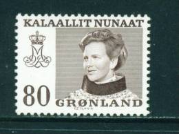 GREENLAND - 1978 Queen Margrethe 80o Mounted Mint - Ongebruikt