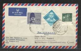 TOP!! INDIEN * GELAUFENER LUFTPOSTBRIEF **!! - Airmail