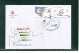 Makedonien / Macedonia 2002 Olympic Games Salt Lake City FDC - Inverno2002: Salt Lake City