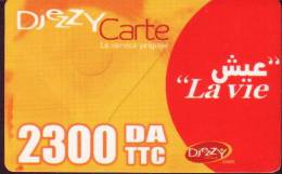 Telecartes Djezzy Carte -algerie -2300 DA - Unclassified