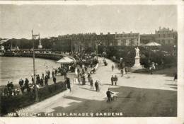 (111)  Very Old Postcard - UK - Weymouth Esplanade - Weymouth